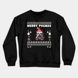 Merry Pugmas Ugly Christmas Sweater Crewneck Sweatshirt